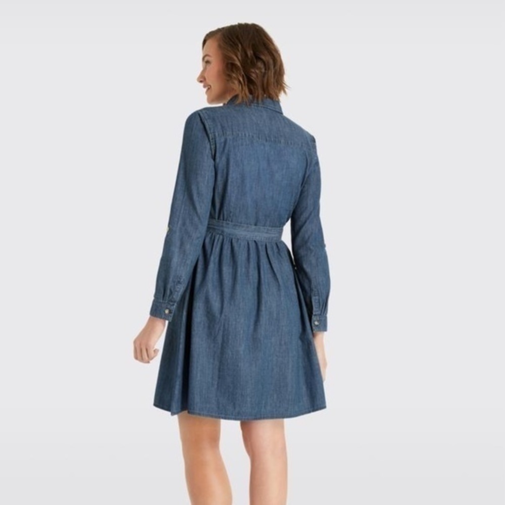 3/$25 Draper James Chambray Shirtdress sz 4 - Picture 2 of 9